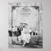 エレガントフランスのクラシックRococoフローラ歓迎 ポスター (正面)