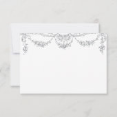 エレガントフランスのグビクトリアンラ結婚イ 出欠カード (裏面)