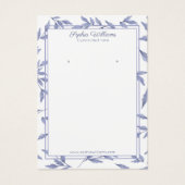 エレガントフランスのトイルブルーイヤリング表示カード (正面)