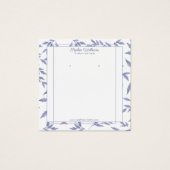 エレガントフランスのトイルブルーイヤリング表示カード (正面)