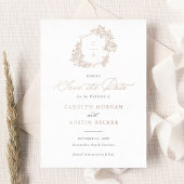 エレガントフランスのバラフローラの救登録日付 箔招待状