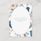 エレガントフランスのビクトリアンフローラ結婚詳細 エンクロージャーカード (裏面)