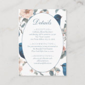 エレガントフランスのビクトリアンフローラ結婚詳細 エンクロージャーカード (正面)