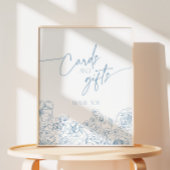 エレガントフランスのフローラカードとギフト 台座サイン