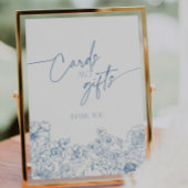エレガントフランスのフローラカードとギフト 台座サイン
