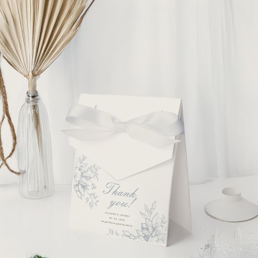 エレガントフランスのフローラブルー結婚トイル フェイバーボックス