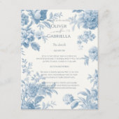 エレガントフランスのフローラ結婚ズ エンクロージャーカード (正面)