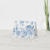 エレガントフランスのフローラ結婚ズ サンキューカード (裏面)