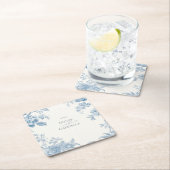 エレガントフランスのフローラ結婚ズ スクエアペーパーコースター (インサイチュ)