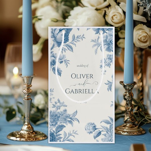 エレガントフランスのフローラ結婚ズ スモールペーパーバッグ