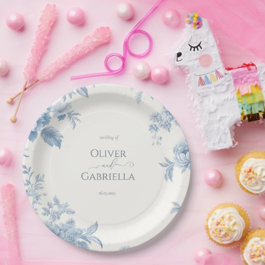エレガントフランスのフローラ結婚ズ ペーパープレート (パーティー)