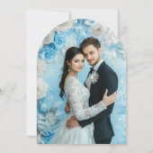 エレガントフランスのフローラ結婚ズ 招待状 (裏面)