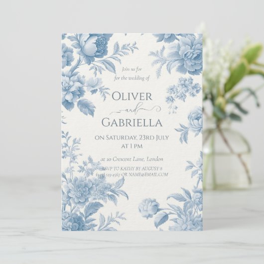 エレガントフランスのフローラ結婚ズ 招待状 (スタンド正面)