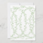 エレガントフランスのフローラ結婚式招待状デザイン 招待状 (裏面)