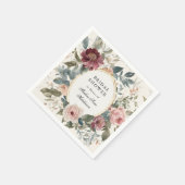 エレガントフランスのフローラ金ゴールドブライダルシャワー茶 スタンダードカクテルナプキン (角)