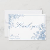 エレガントフランスのブライダルシャワー サンキューカード (正面)
