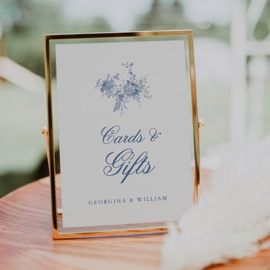 エレガントフランスのヴィンテージジュイカードとギフトサイン