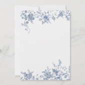 エレガントフランスのヴィンテージフローラジュエテーブル番号 招待状 (裏面)