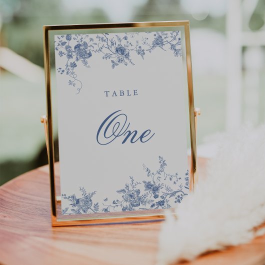 エレガントフランスのヴィンテージフローラジュエテーブル番号 招待状