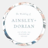 エレガントフランスのヴィンテージフローラ結婚Chinoiserieの ラウンドシール (正面)