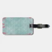 エレガントフランスのヴィンテージプードルの少女シルエット ラゲッジタグ (裏面横)