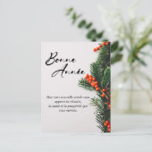 エレガントフランスの新年の願い シーズンポストカード (スタンド正面)