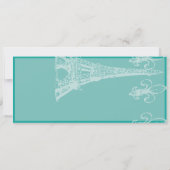 エレガントフランスの誕生祝いパーティー 招待状 (裏面)