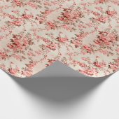 エレガントフランスのToile Pinkフローラ ラッピングペーパー (角)