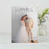 エレガントフルフォトのスクリプ結婚ト サンキューカード (スタンド正面)