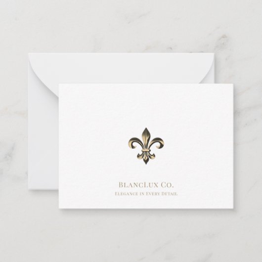 エレガントフルーアデリスのロゴホワイトノートカード ノートカード (正面)