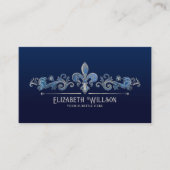 エレガントフルーアデリス真珠と青の大理石 名刺 (正面)