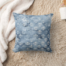 エレガントフルーアデリス – ヴィンテージブルーフランスの クッション