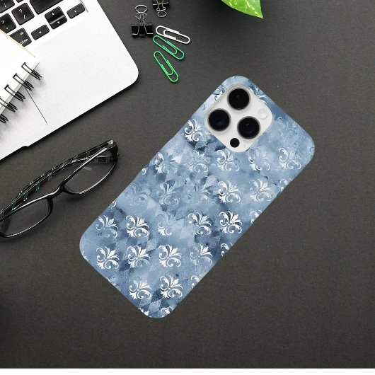 エレガントフルーアデリス – ヴィンテージブルーフランスの Case-Mate iPhoneケース