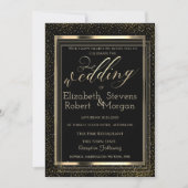 エレガントフレスタイリッシューム紙吹雪結婚 招待状 (正面)