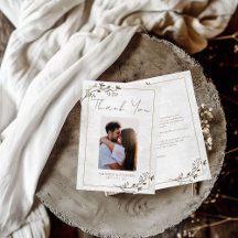 エレガントフレミニマルームのフラットサンキューカード