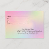 エレガントフレモダンーム、金ゴールド紙吹雪ホログラフィック 割引カード (裏面)