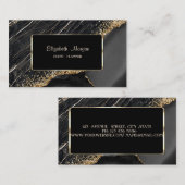 エレガントフレモダンーム、黒い大理石金ゴールドのシーケンス 名刺 (正面/裏面)