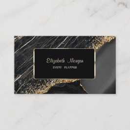 エレガントフレモダンーム、黒い大理石金ゴールドのシーケンス 名刺