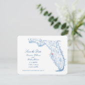 エレガントフロリダ結婚タンパの海軍地図 セーブザデート (スタンド正面)