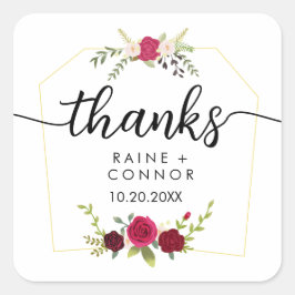 エレガントフローラあり結婚 スクエアシール