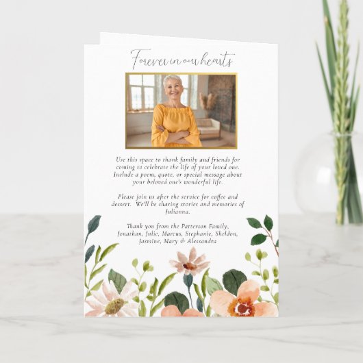 エレガントフローラお祝い生写真・葬儀 プログラム (裏面)