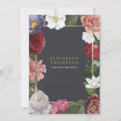 エレガントフローラお祝い生葬儀写真 招待状 (裏面)