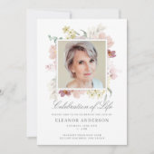 エレガントフローラお祝い記念写真 サンキューカード (正面)