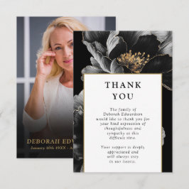 エレガントフローラお祝い サンキューカード