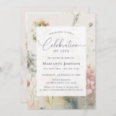 エレガントフローラお祝い 招待状 (正面/裏面)