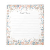 エレガントフローラかわいらし植物花手帳 ノートパッド (正面)