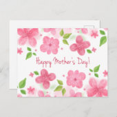 エレガントフローラが幸せな母の日 |はがき ポストカード (正面/裏面)