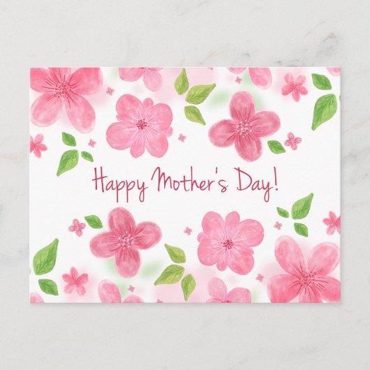 エレガントフローラが幸せな母の日 |はがき ポストカード (正面)