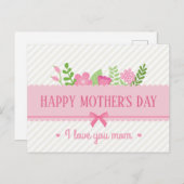 エレガントフローラが幸せな母の日 |はがき ポストカード (正面/裏面)