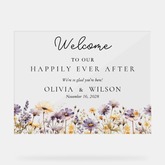 エレガントフローラが歓迎され結婚た後 アクリルサイン (正面)